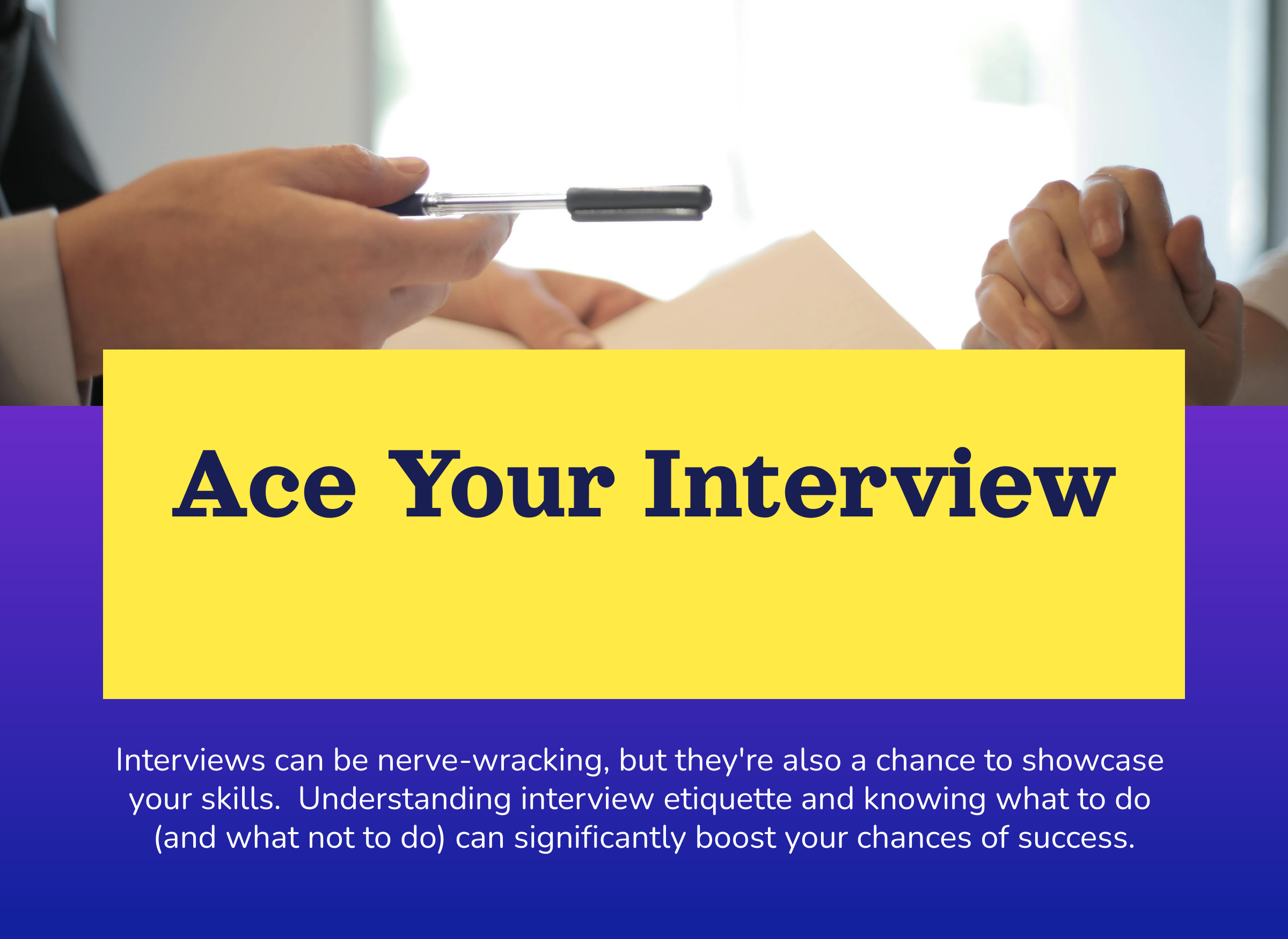 Ace Your Interview feature