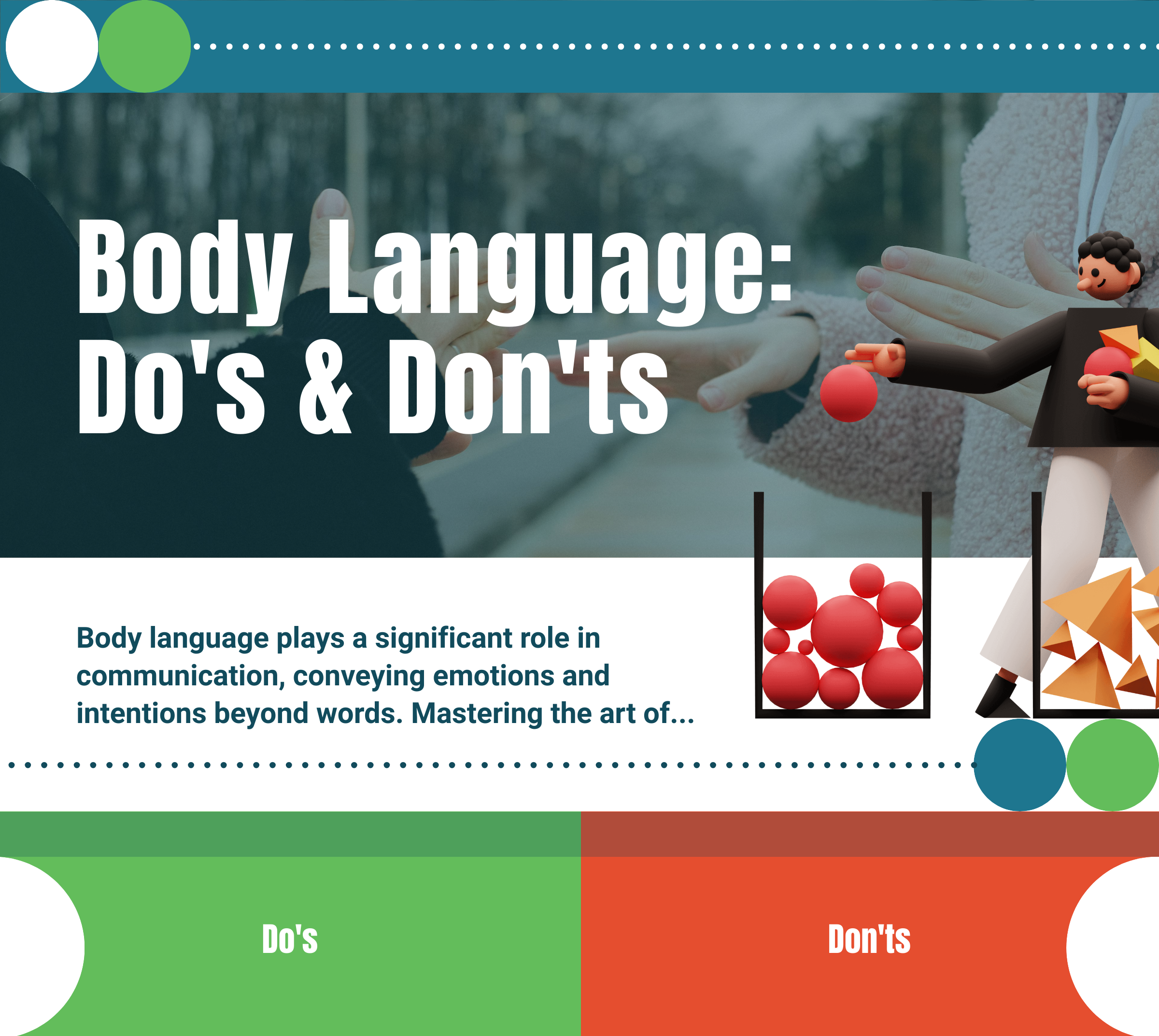 Your body language , Do's and Don'ts