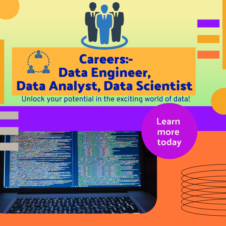 Data Engineer,Data Analyst, Data Scientist